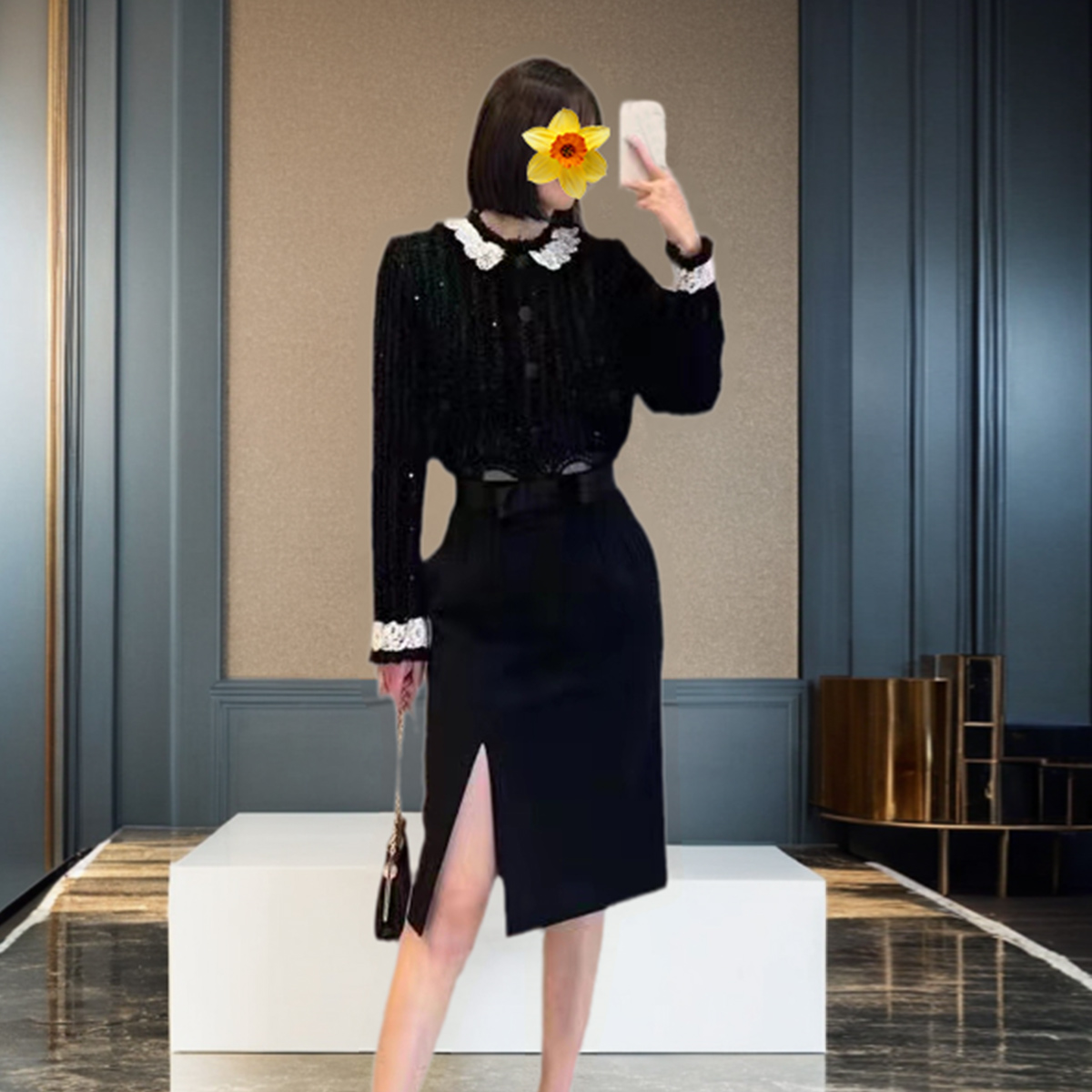 中裙a字裙轻奢A型蝴蝶结半身裙