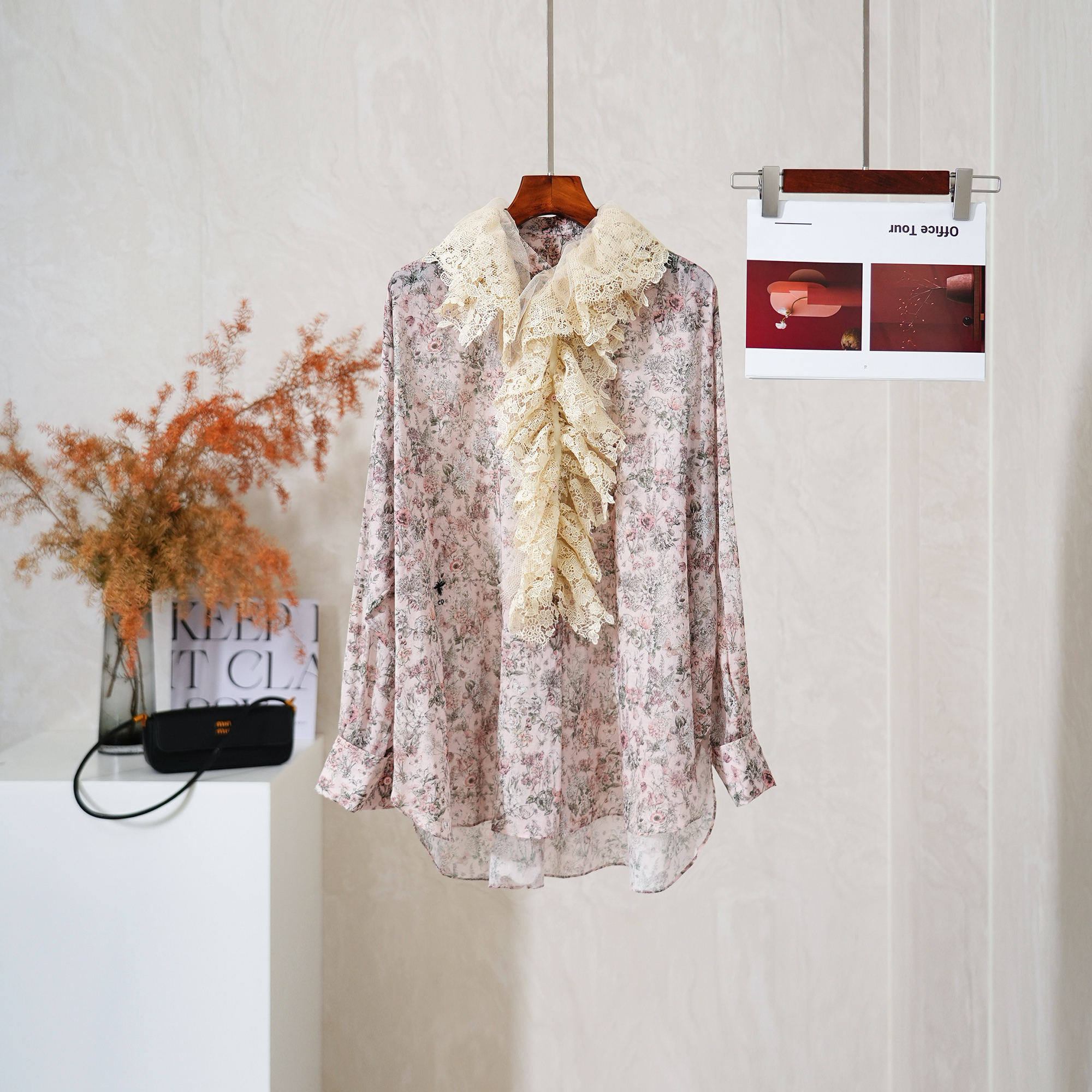 可拆水溶蕾丝花边领经典砂洗棉