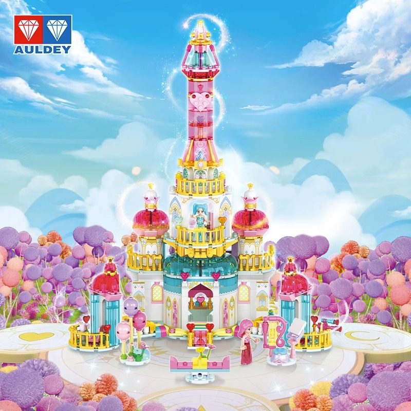 奥迪双钻巴啦啦小魔仙魔法星缘堡女孩拼装积木玩具益智女孩礼物