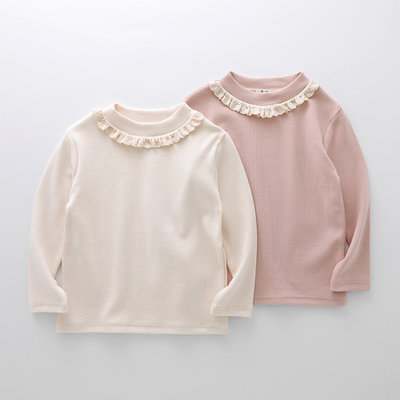 花边内搭春秋长袖t恤半高领蕾丝