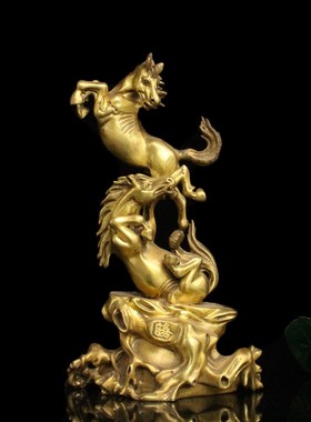 纯铜马到成功生肖工艺品家居装饰