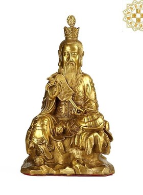 神像供奉道德天尊祖师纯黄铜