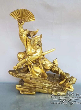 客厅钟馗纯铜保平安新中式