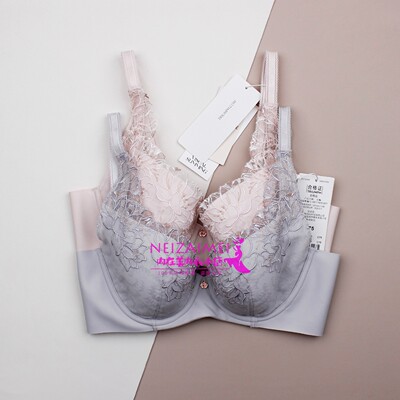 黛安高端FLORALE系列精致刺绣蕾丝薄杯大胸支撑文胸16-9038