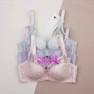 黛安芬法式 蕾丝性感内衣全罩杯软钢圈大胸显小聚拢文胸薄E004199