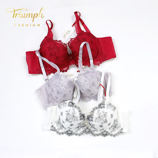 黛安芬专柜正品高端金标款女士蕾丝刺绣薄杯性感聚拢文胸16-8744