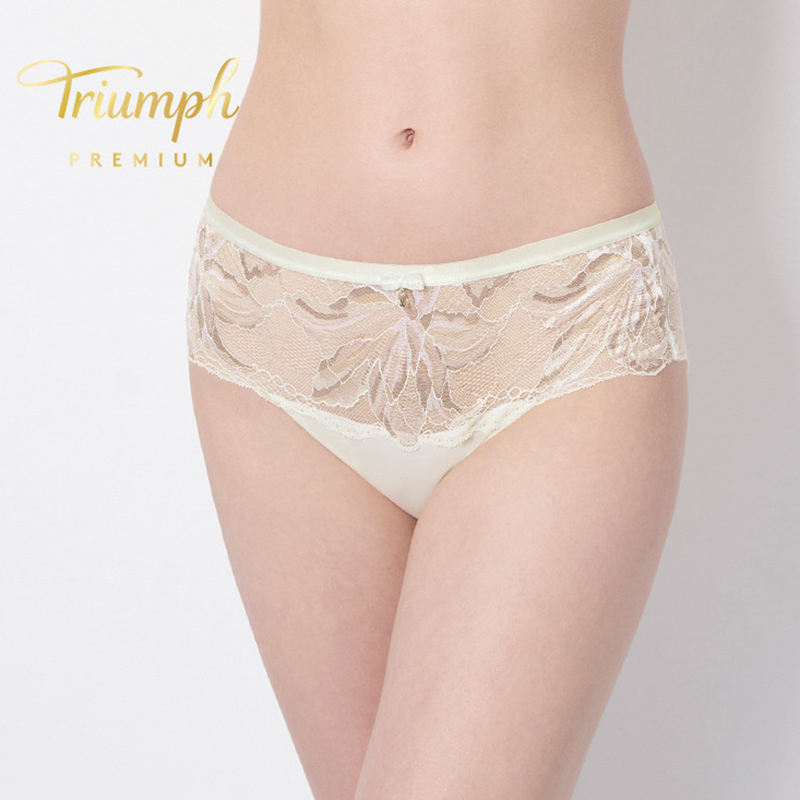 黛安芬奢华蕾丝性感中腰平角内裤