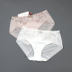 黛安芬正品 女中腰无痕透气纯棉裆平角裤 性感蕾丝内裤 2222 法式