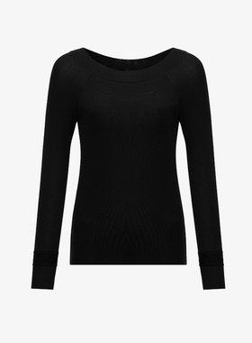 清仓黛安芬圆领长袖蕾丝亲肤女带杯保暖上衣H000141保暖裤H000142