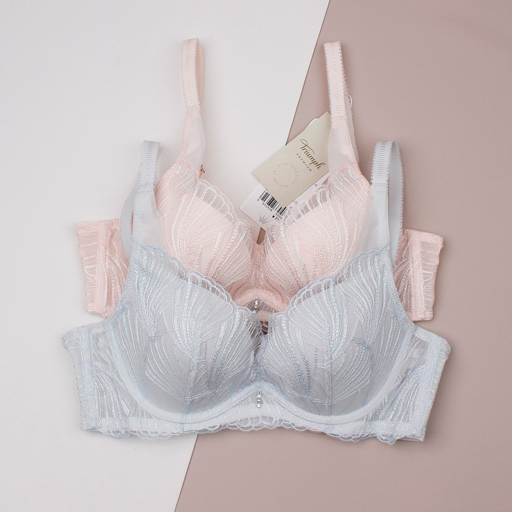 特价Triumph/黛安芬金致人鱼内衣女软钢圈蕾丝聚拢文胸16R9047