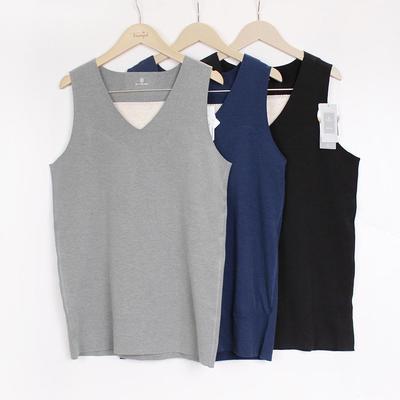 男士秋冬加厚羊毛保暖背心