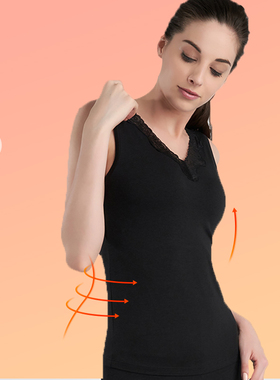 清仓黛安芬蕾丝花边前后穿V领吊带打底女秋薄背心JC1501V H000102