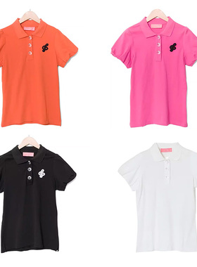 杰西卡旗下美式复古经典休闲半开襟短袖T恤260专柜正品W82463