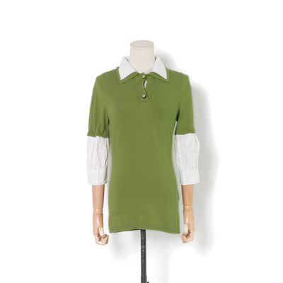 crowncc杰西卡翻领针织衫