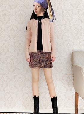 美式复古威莎专柜正品150印花包臀短裙半身裙G54313