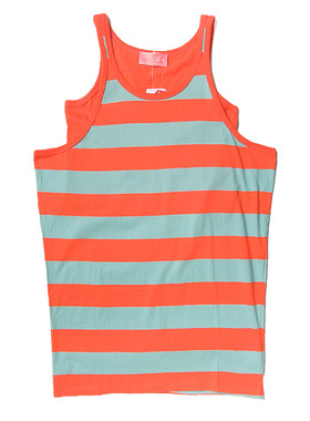 美式复古辣妹条纹纯棉百搭彩色T恤背心上衣吊带W13195