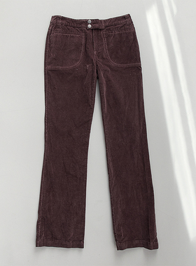 皇冠西西秋冬休闲加厚直筒女士灯芯绒长裤休闲裤W34820