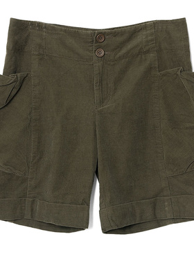 美式复古CROWNCC威莎 专柜正品400时尚大口袋短裤休闲裤D84125