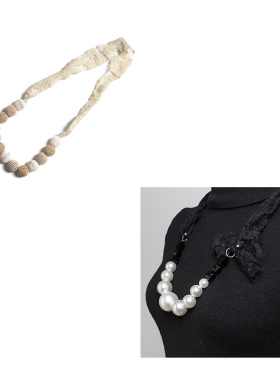 美式复古威莎豹纹蝴蝶结项链