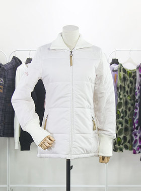 美式复古专柜正品860保暖简约纯色女棉服棉衣V64701