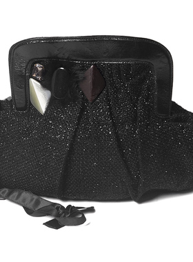 杰西卡jessica专柜正品时尚丝绸镶钻女士包袋28449B