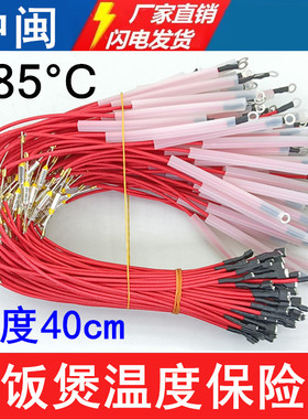 185°C度电饭煲压力锅TF温度保险丝250V10A热熔断器R加长线40厘米