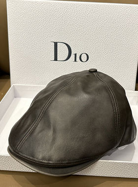 秋冬皮前进帽休闲百搭画家帽PU皮帽子复古时尚鸭舌帽气质休闲贝雷