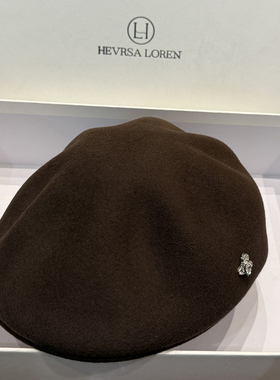 秋冬立体纯羊毛前进帽子时尚复古英伦八角帽羊绒毡帽礼帽钻贝雷帽