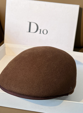 羊毛呢立体黑色前进帽羊绒毡帽女百搭复古小礼帽英伦鸭舌帽贝雷帽