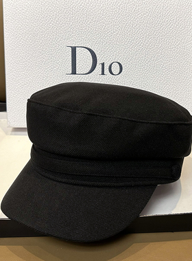 秋冬毛呢简约报童帽气质平顶百搭八角时尚休闲鸭舌帽黑色逛街画家