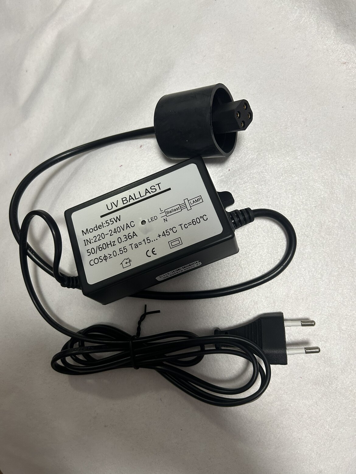 55W220V欧插电源紫外线杀菌器配件单端四针水处理镇流器