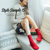 清仓.秋冬复古羊毛花边彩色堆堆女士短袜中筒袜本命年结婚红袜子