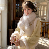 森女部落原创民国风大小姐改良猫咪刺绣加绒套装 女新年拜年服冬季