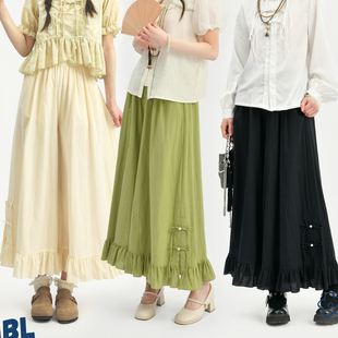 阔腿裤 宽松九分山本裤 纯色百搭宽松 休闲裤 森女部落原创国风新中式