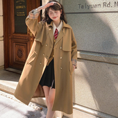 秋冬中长款 森女部落风衣外套女款 卡其色高档英伦风2026新款 大衣