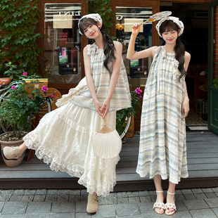 女装 森女部落原创无袖 新款 波西米亚沙滩长裙连衣裙2025年夏季 款