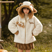 女装 羚羊公主森女部落原创可爱萌趣玩偶绒衫 卫衣2026年秋冬新款