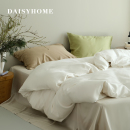 DAISYHOME原创春夏裸睡60s兰精天丝纯色混搭凉感轻奢床单四件套