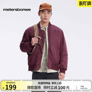 春夏美式 美特斯邦威夹克轻薄男女同款 复古休闲棉服外套 商场同款