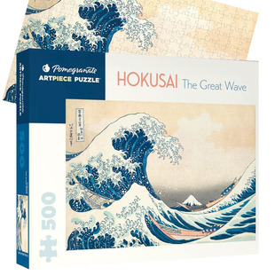 美国石榴拼图Pomegranate《神奈川冲浪里》500片 葛饰北斋 浮世绘