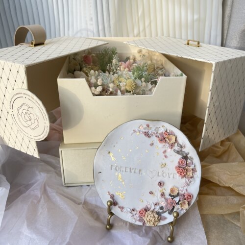 婚礼节日永生花花束花园玫瑰高定摆件商务礼盒送女友闺蜜生日礼物