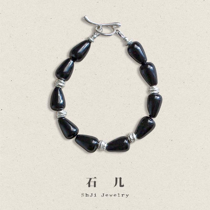 中古小众不撞款黑玛瑙手链中性