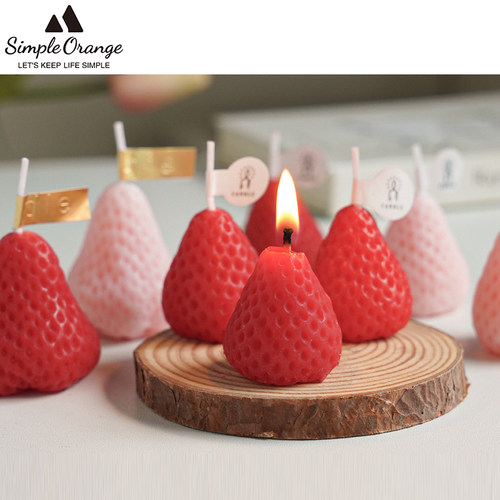 ins风草莓造型香薰小蜡烛伴手礼