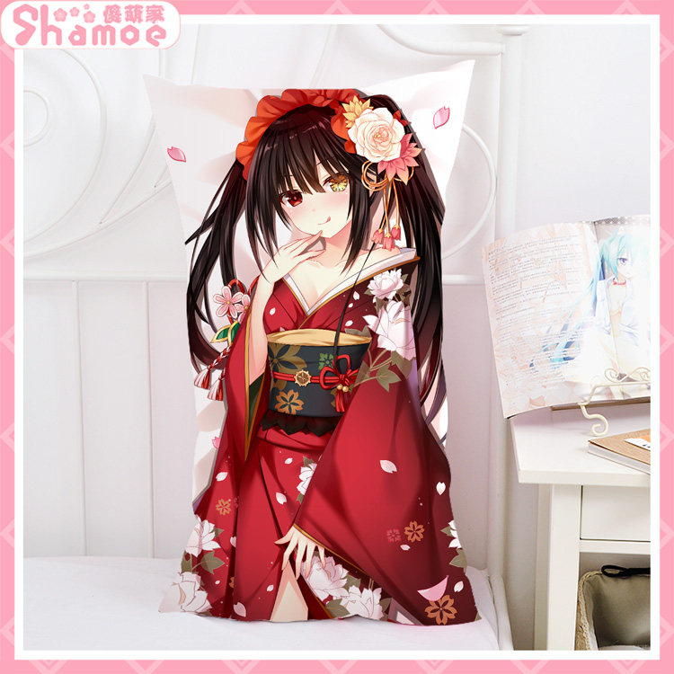 约会大作战 新年狂三 和服时崎狂三周边动漫定制半身抱枕长条靠垫