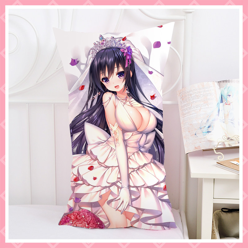 约会大作战婚纱夜刀神十香动漫二次元周边长方形定制抱枕沙发靠垫