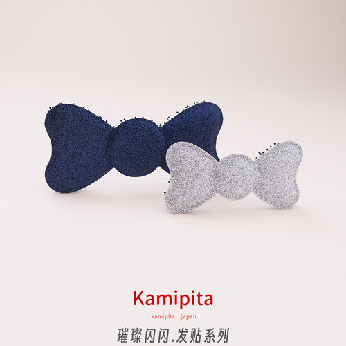 Kamipita进口发饰INS明星闪闪网红魔术贴碎发贴百搭纯色刘海发贴