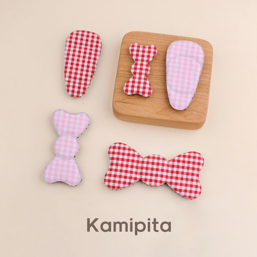 Kamipita进口网红发饰明星小白花网红魔术贴碎发百搭纯色刘海发贴