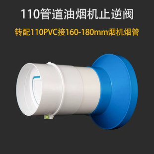 康乔兰科厨房烟道110PVC转160PVC油烟机止逆阀管道止回阀连接180