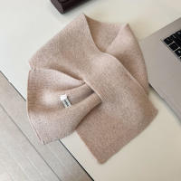 100% wool scarf 2026 new style for men and women in autumn and winter, Korean style, versatile and warm solid color knitted scarf thumbnail 4