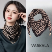 磁吸扣棉麻方巾丝巾秋冬季 围巾女冬季 2025新款 高级感三角围脖护颈